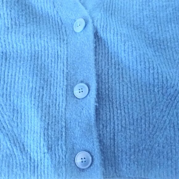 Halogen women's size M blue knitted cropped sweater - Picture 7 of 13